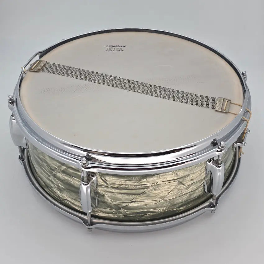 Used Vintage Slingerland Studio 3-Ply 6-Lug Snare Drum 14x5 Blue Onyx - Good - Drum Center Of Portsmouth