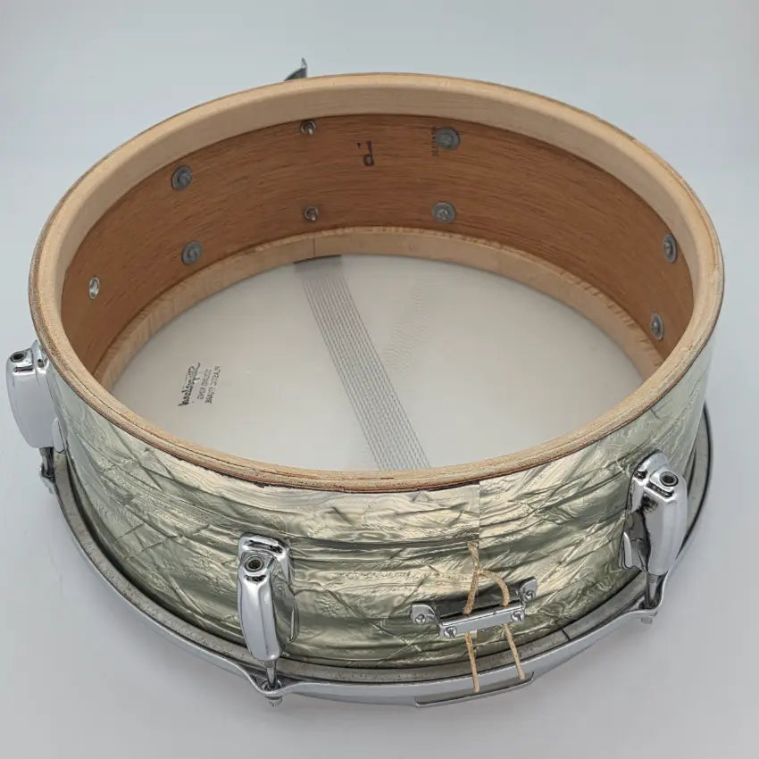 Used Vintage Slingerland Studio 3-Ply 6-Lug Snare Drum 14x5 Blue Onyx - Good - Drum Center Of Portsmouth
