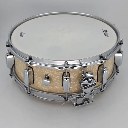 Used Rogers Dyna Sonic Reproduction 14x5 White Marine Pearl Reissue - Very Good - Drum Center Of Portsmouth