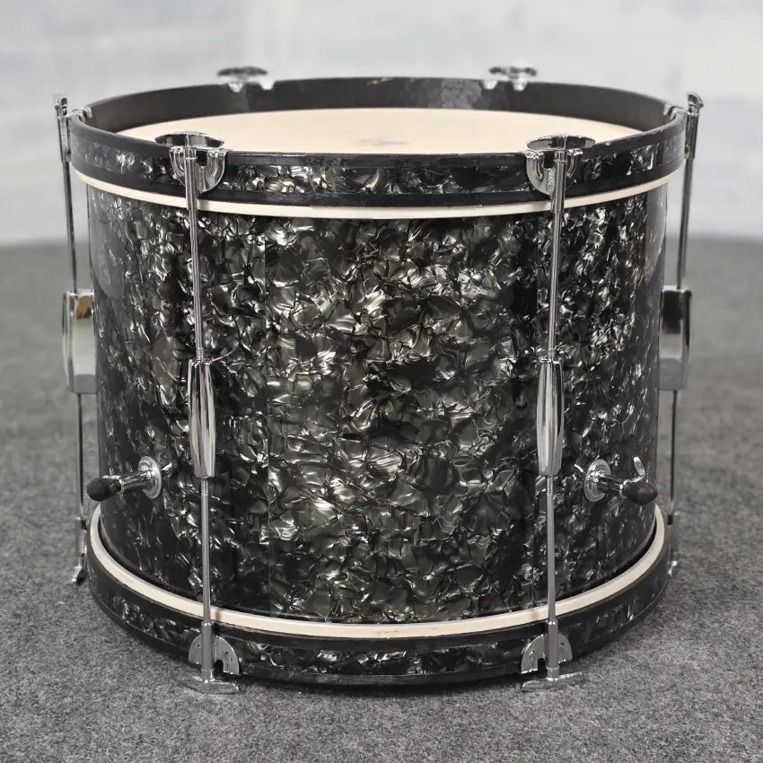 Used Fuji 4pc Drum Set Black Marine Pearl w/Black Jack FT - Good - Drum Center Of Portsmouth