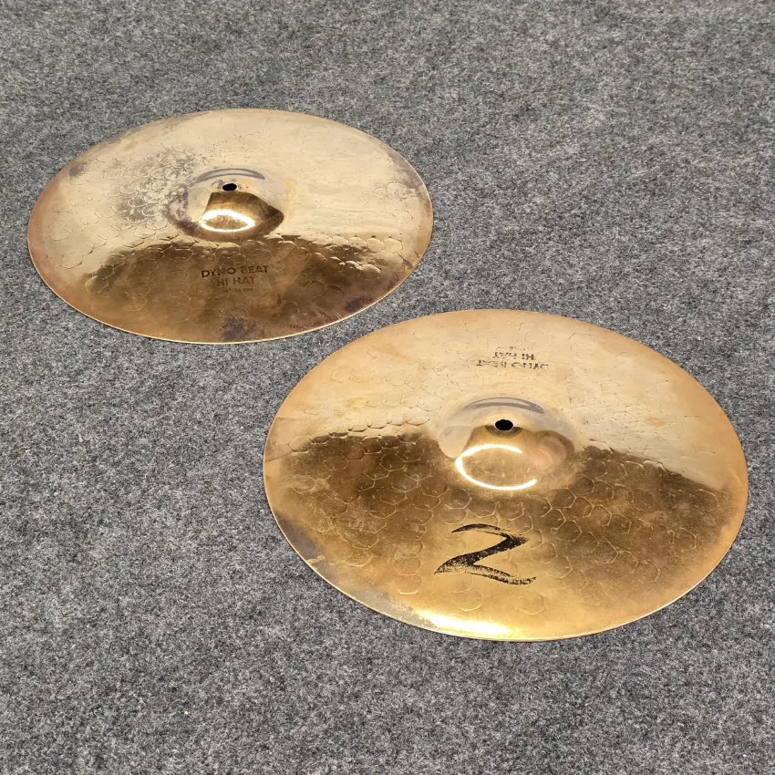 Used Zildjian Z Dyno Beat Hi Hat Cymbals 14" - Good - Drum Center Of Portsmouth