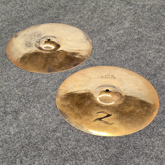 Used Zildjian Z Dyno Beat Hi Hat Cymbals 14" - Good - Drum Center Of Portsmouth