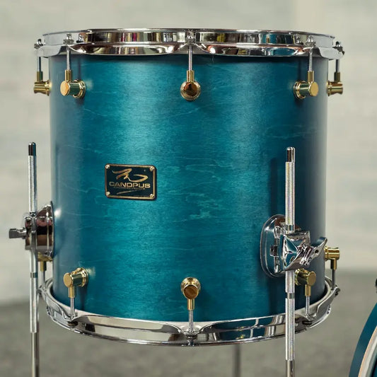 Used Canopus RFM 3pc Jazz Drum Set Teal Oil - Very Good - Drum Center Of Portsmouth