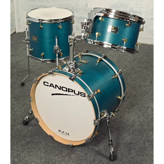 Used Canopus RFM 3pc Jazz Drum Set Teal Oil - Very Good - Drum Center Of Portsmouth