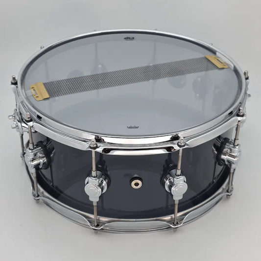 Used DW Design Acrylic Snare Drum 14x6.5 Smoke - Very Good - Drum Center Of Portsmouth