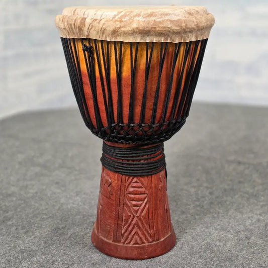 Used Hand Carved Djembe 14" w/Bag - Good - Drum Center Of Portsmouth