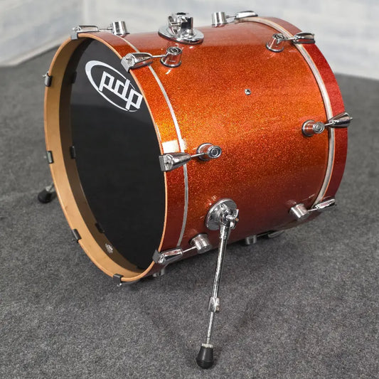 Used PDP X7 Series Bass Drum 22x18 Orange Sparkle - Good - Drum Center Of Portsmouth