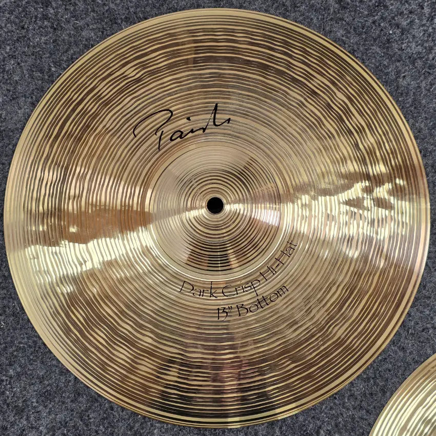 Used Paiste Signature Dark Crisp Hi Hat Cymbals 13" - Very Good - Drum Center Of Portsmouth