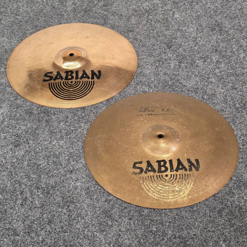 Used Sabian B8 Pro Medium Hi Hat Cymbals 14" - Fair - Drum Center Of Portsmouth