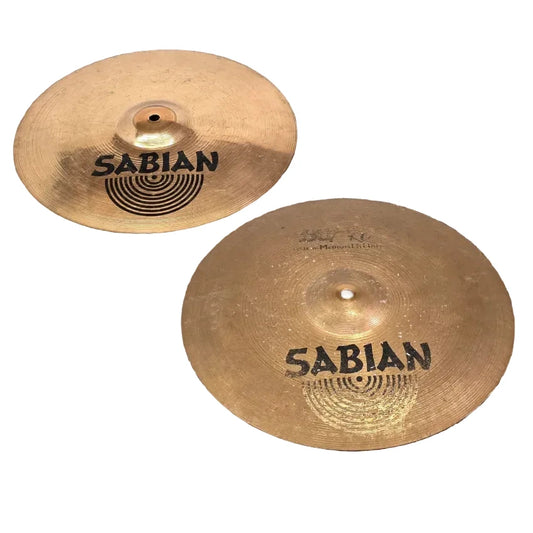 Used Sabian B8 Pro Medium Hi Hat Cymbals 14" - Fair - Drum Center Of Portsmouth