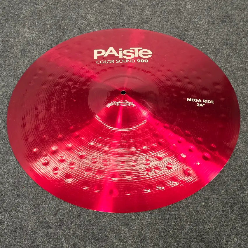 Used Paiste 900 Colorsound Red Mega Ride Cymbal 24 - Good - Drum Center Of Portsmouth