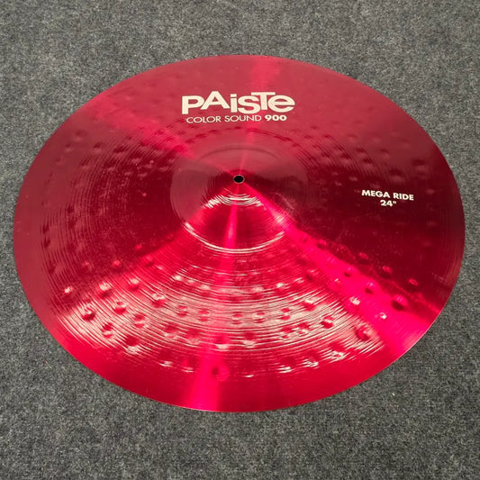 Used Paiste 900 Colorsound Red Mega Ride Cymbal 24 - Good - Drum Center Of Portsmouth
