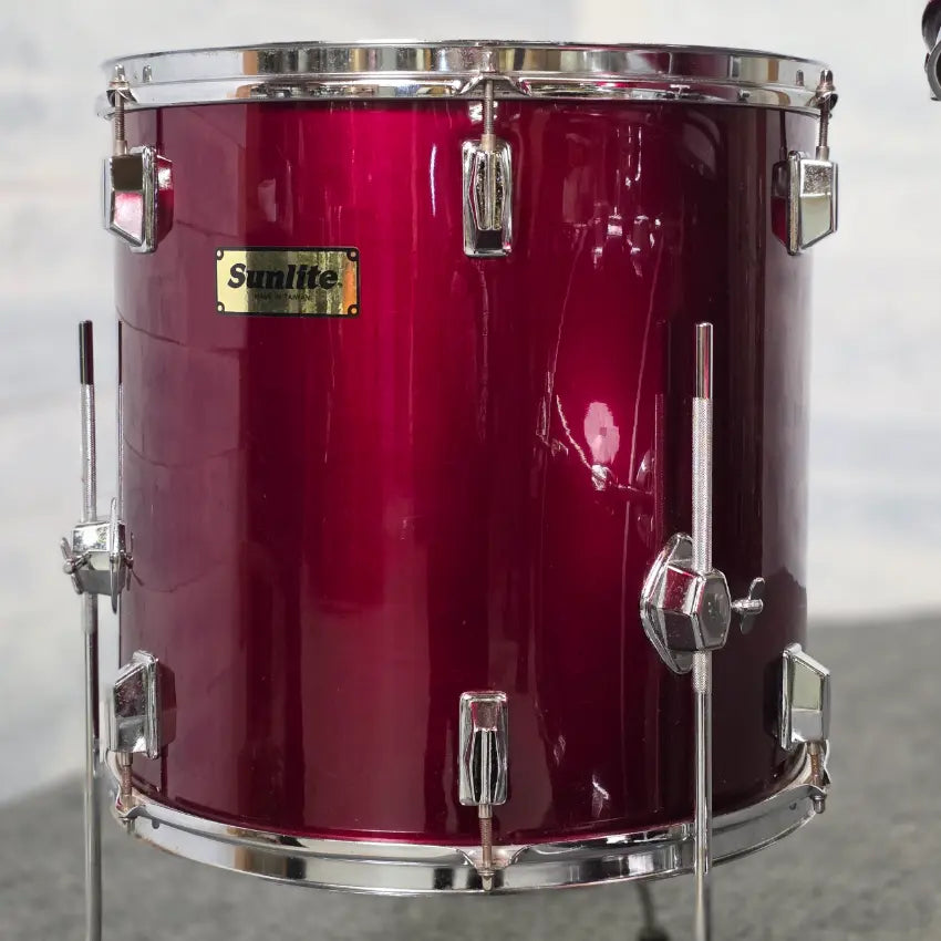 Used Sunlite 5pc Drum Set Red - Fair - Drum Center Of Portsmouth