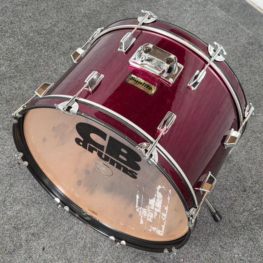Used Sunlite 5pc Drum Set Red - Fair - Drum Center Of Portsmouth