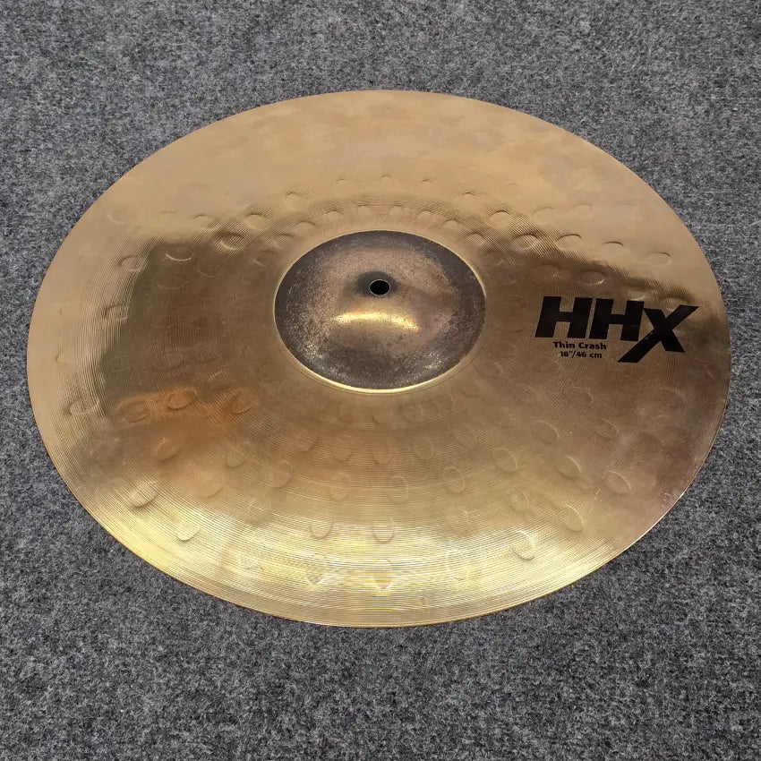 Used Sabian HHX Thin Crash Cymbal Cymbal 18" Brilliant - Very Good - Drum Center Of Portsmouth