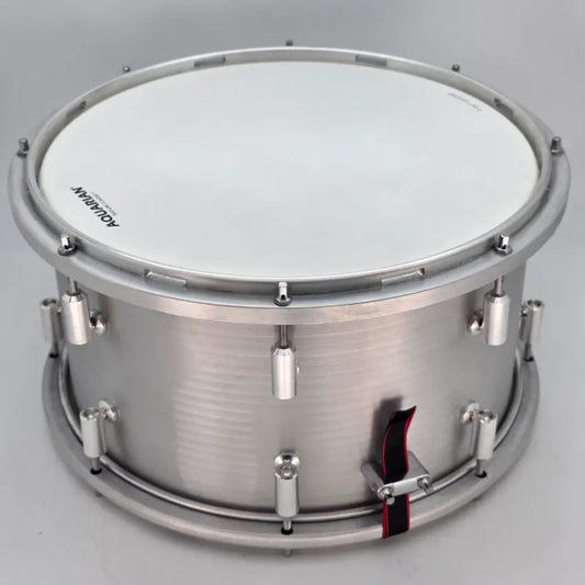 Used Brunson Percussion Silver Machina Aluminum Snare 14x8 - Good - Drum Center Of Portsmouth