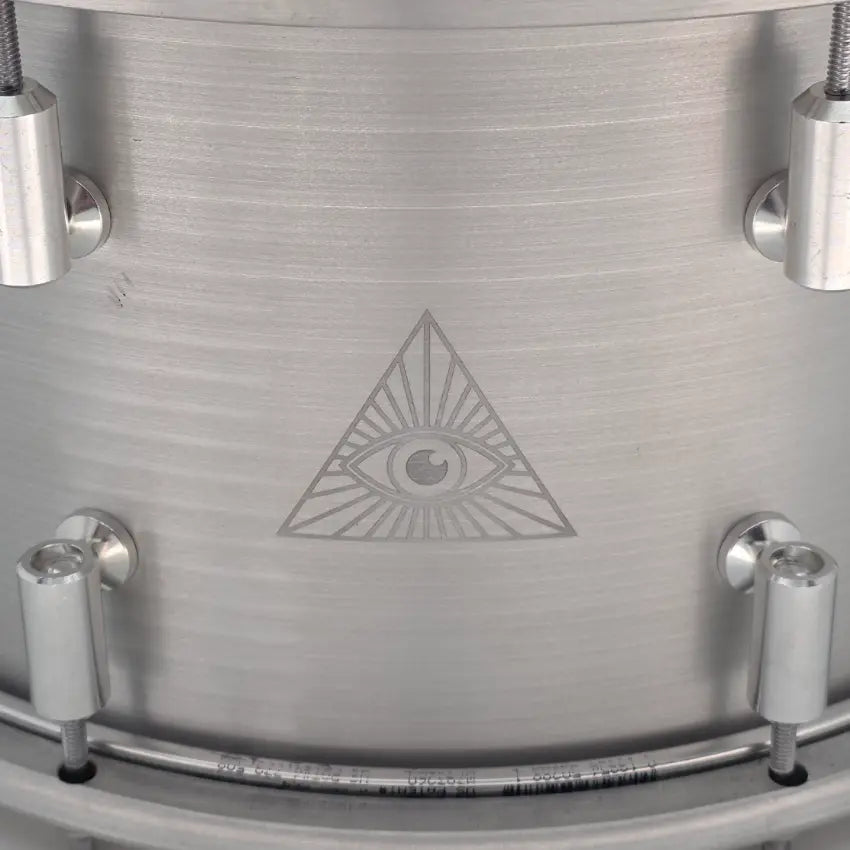 Used Brunson Percussion Silver Machina Aluminum Snare 14x8 - Good - Drum Center Of Portsmouth