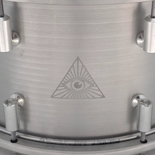 Used Brunson Percussion Silver Machina Aluminum Snare 14x8 - Good - Drum Center Of Portsmouth