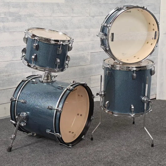 Used Ludwig Breakbeats 4pc Drum Set Blue Sparkle - Very Good - Drum Center Of Portsmouth