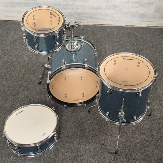 Used Ludwig Breakbeats 4pc Drum Set Blue Sparkle - Very Good - Drum Center Of Portsmouth