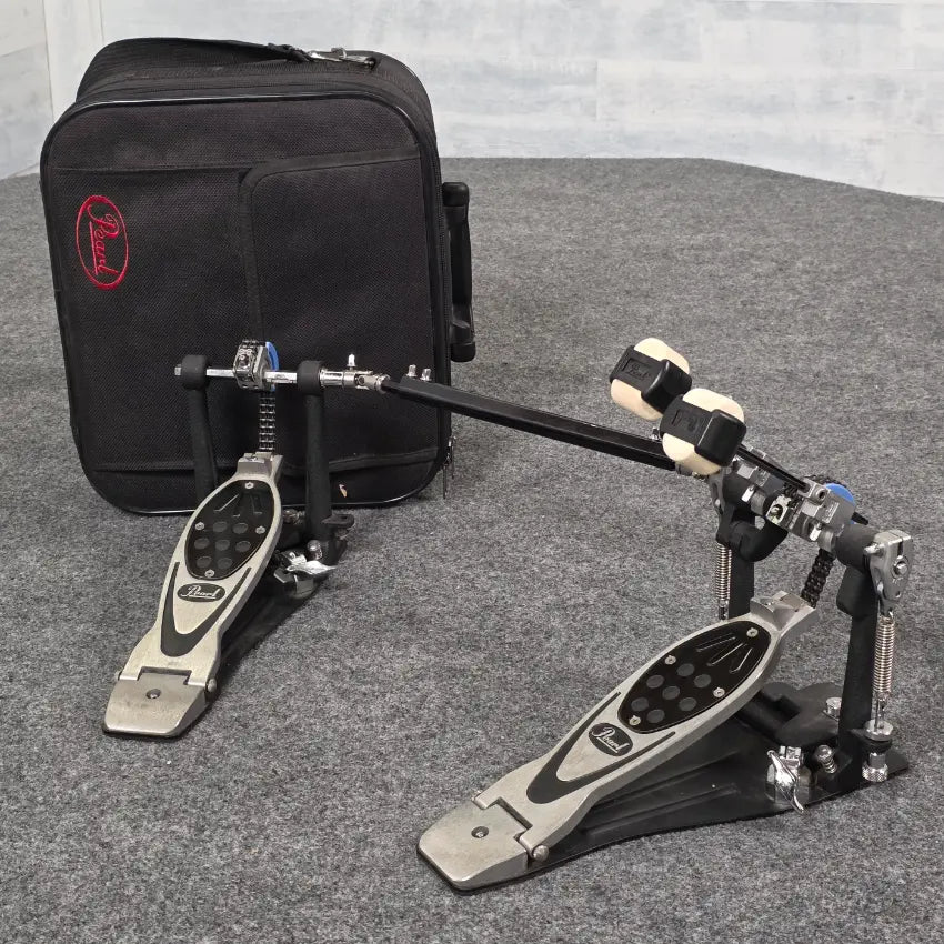 Used Pearl Double Bass Drum Pedal w/Bag - Good - Drum Center Of Portsmouth