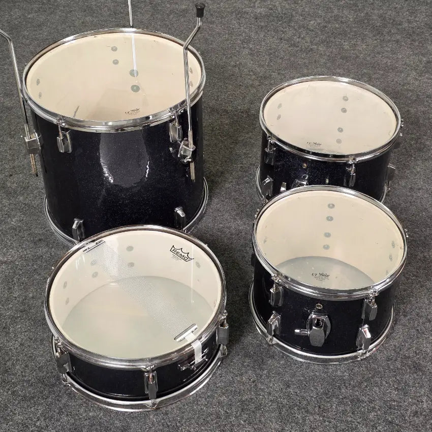 Used Misc MIJ 5pc Drum Set Grey Sparkle Wrap - Good - Drum Center Of Portsmouth