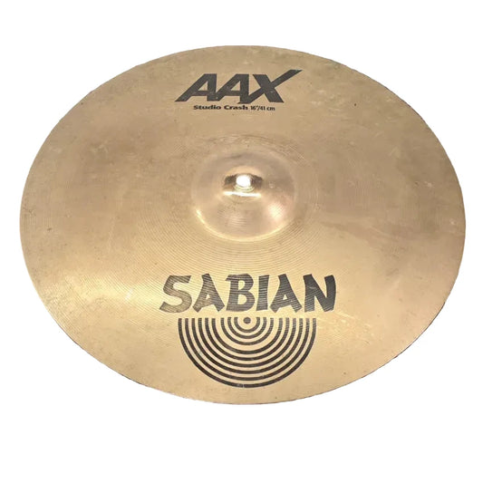 Used Sabian AAX Studio Crash Cymbal 16" - Good - Drum Center Of Portsmouth