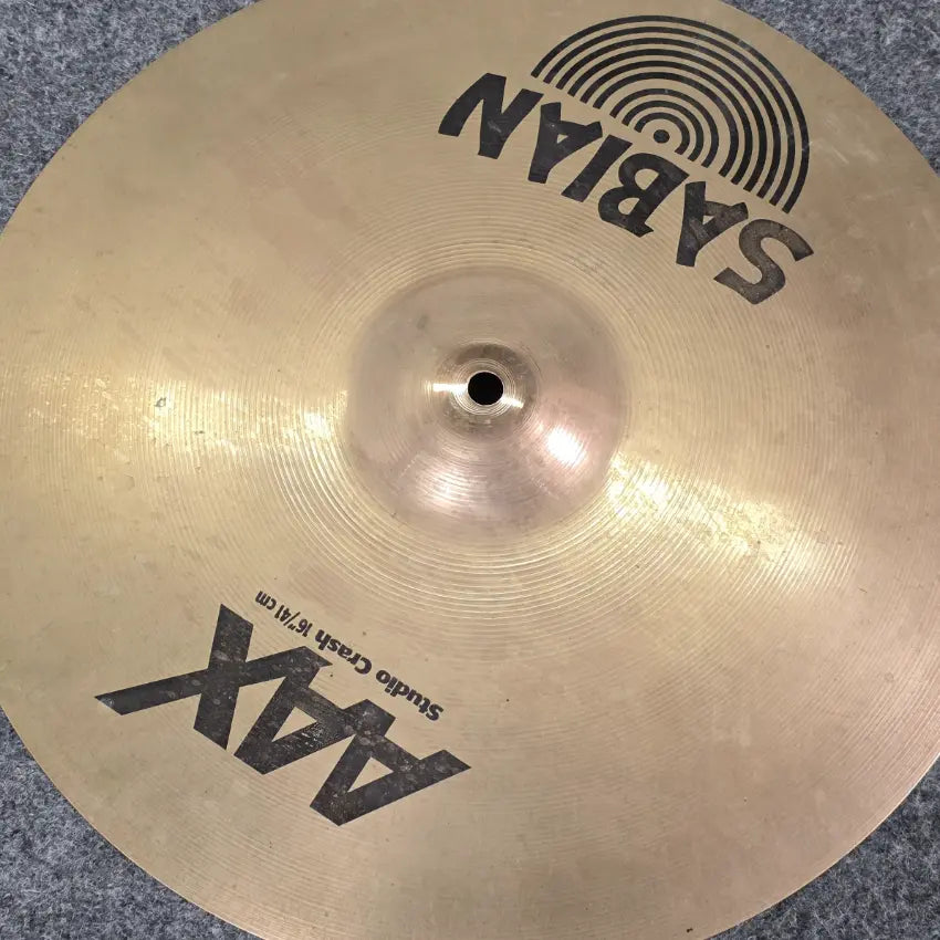 Used Sabian AAX Studio Crash Cymbal 16" - Good - Drum Center Of Portsmouth