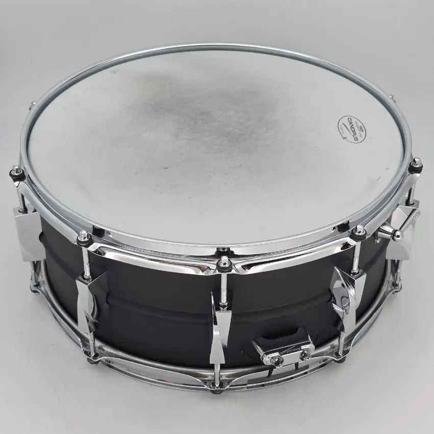 Used Canopus Aluminum Alloy Snare Drum 14x6 Satin Black - Very Good - Drum Center Of Portsmouth