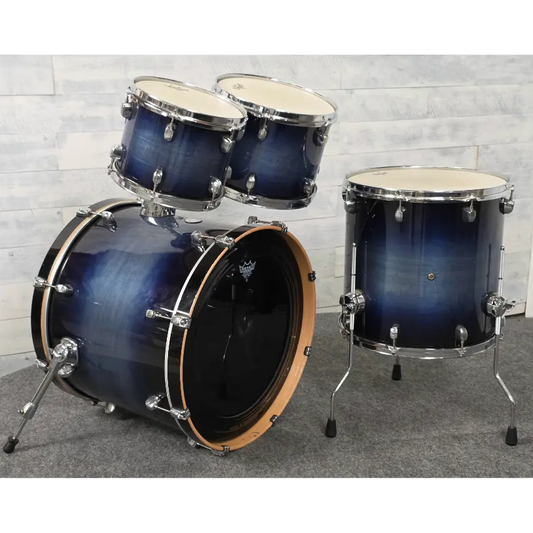 Used Mapex Meridian Maple 4pc Drum Set Cobalt Blue Burst - Good - Drum Center Of Portsmouth