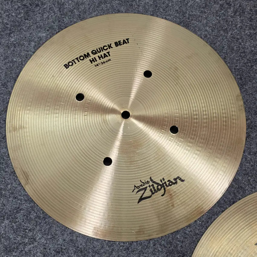 Used Zildjian A Quick Beat Hi Hat Cymbals 14" - Very Good - Drum Center Of Portsmouth