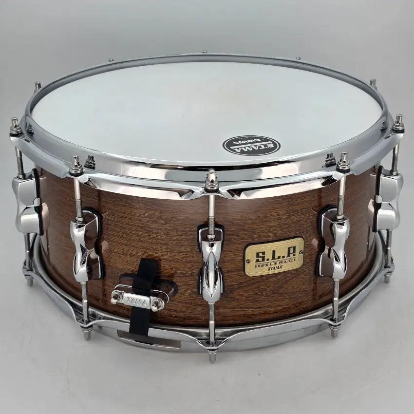 Used Tama SLP G-Hickory Snare Drum 14x6.5 Gloss Natural Elm - Very Good - Drum Center Of Portsmouth