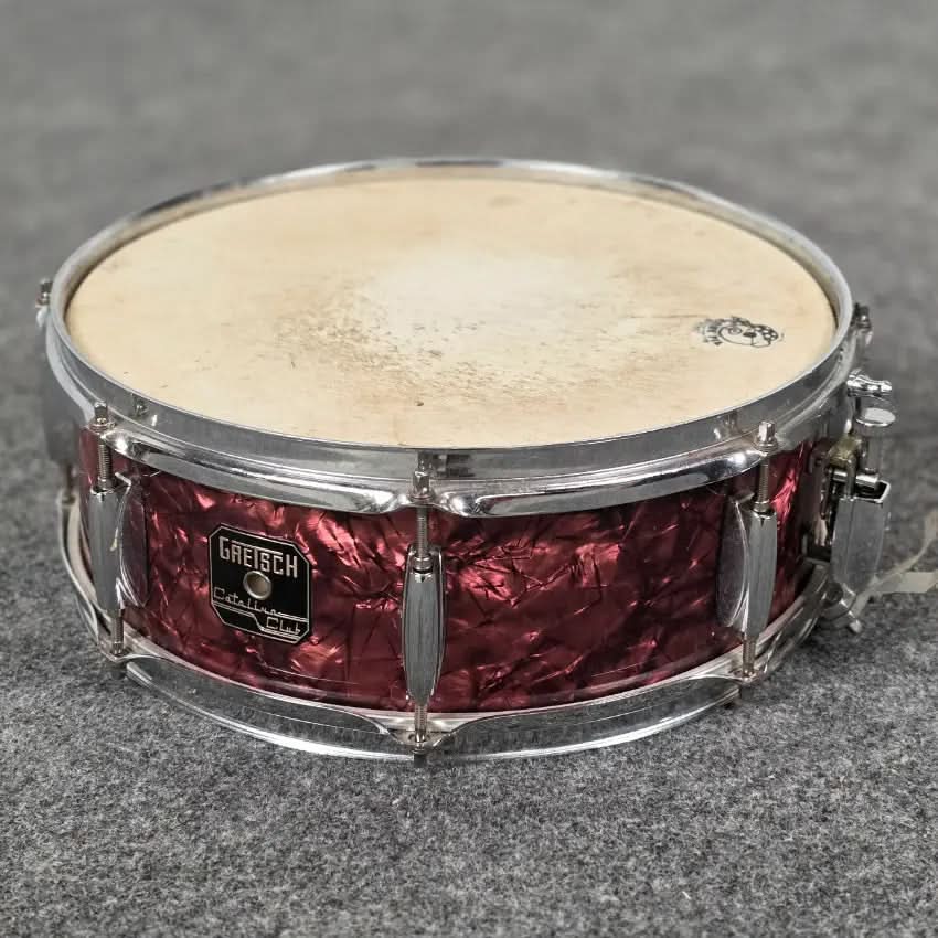 Used Gretsch Catalina Club 5pc Drum Set Burgundy Marine Pearl - Fair - Drum Center Of Portsmouth