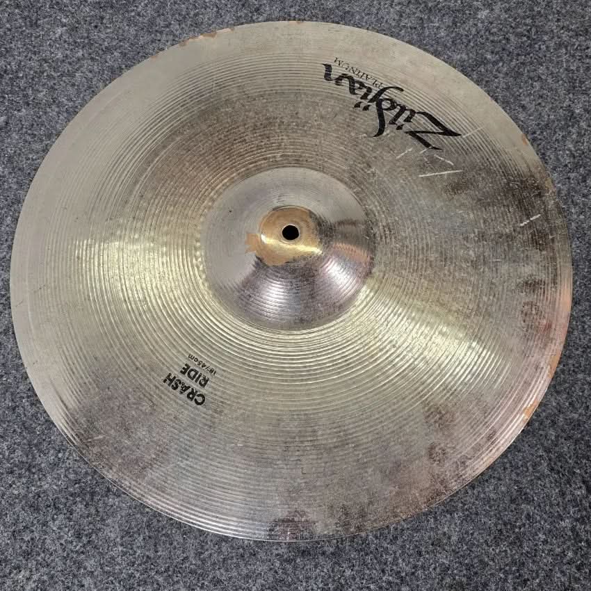 Used Zildjian Platinum Crash Ride Cymbal 18" - Fair - Drum Center Of Portsmouth