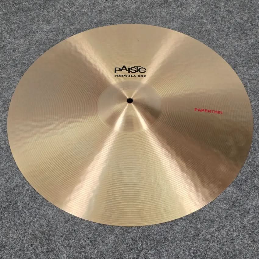Used Paiste Formula 602 Paperthin Crash Cymbal 20" - Very Good - Drum Center Of Portsmouth