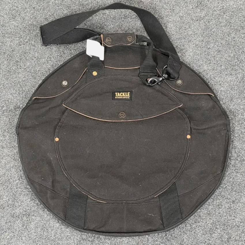 Used Tackle Zipperless Canvas Cymbal Case 22" Black w/Shoulder Strap - Very Good - Drum Center Of Portsmouth