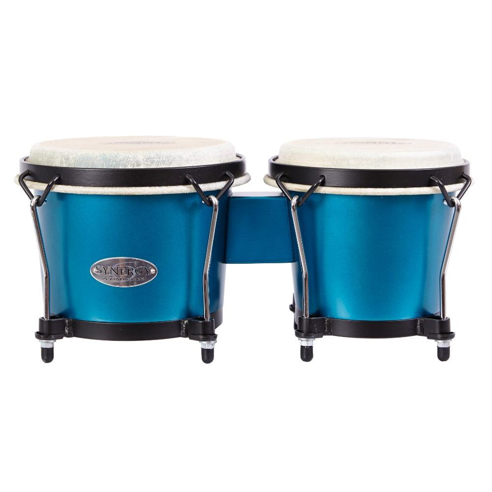 Toca Synergy Wood Bongos Matte Ocean Blue - Drum Center Of Portsmouth