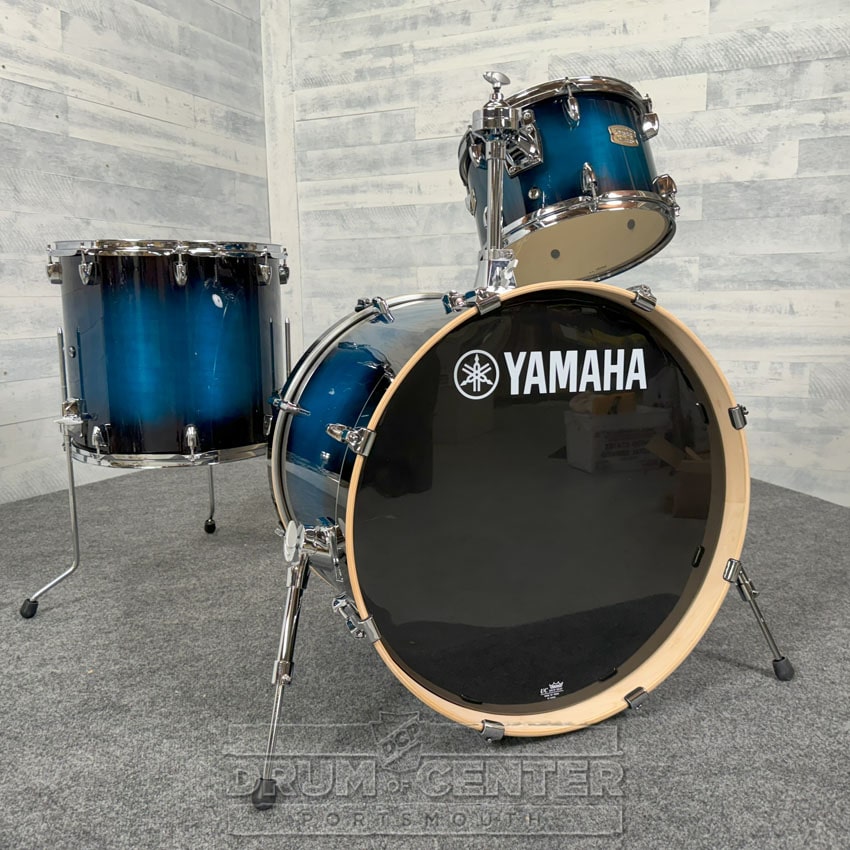 Yamaha Stage Custom Birch 3pc Drum Set 22/12/16 Deep Blue Sunburst - Drum Center Of Portsmouth