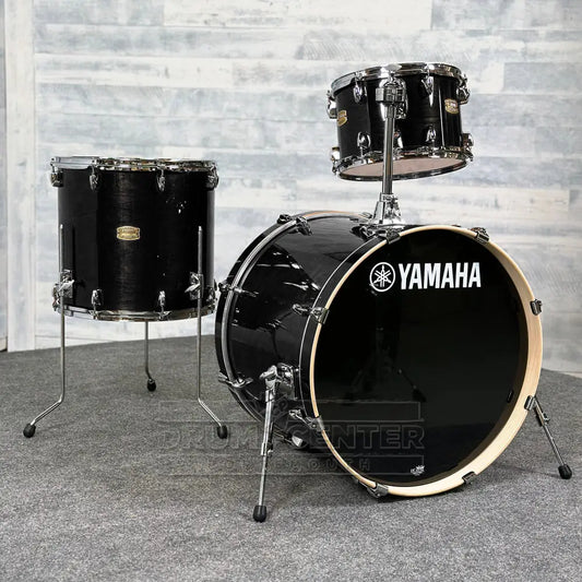 Yamaha Stage Custom Birch 3pc Drum Set 22/12/16 Raven Black - Drum Center Of Portsmouth