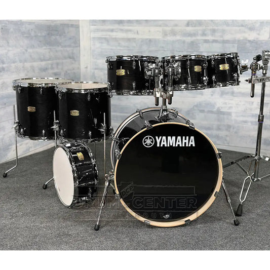 Yamaha Stage Custom Birch 7pc Drum Set 22/8/10/12/14/16/14 Raven Black - Drum Center Of Portsmouth