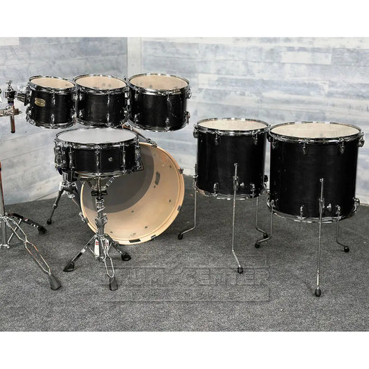 Yamaha Stage Custom Birch 7pc Drum Set 22/8/10/12/14/16/14 Raven Black - Drum Center Of Portsmouth