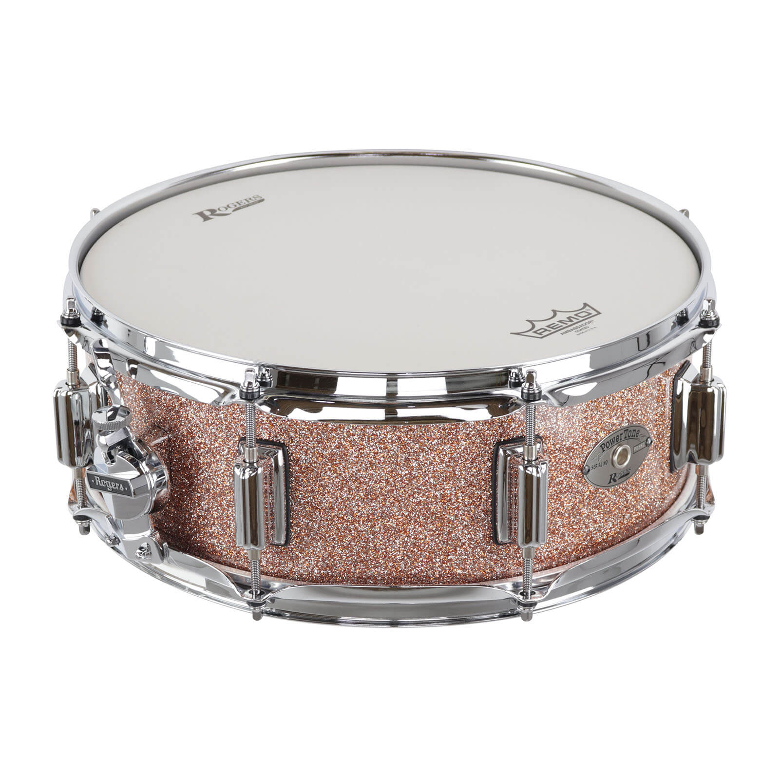 Rogers Powertone Wood Shell Snare Drum 14x5 Champagne Sparkle Lacquer - Drum Center Of Portsmouth