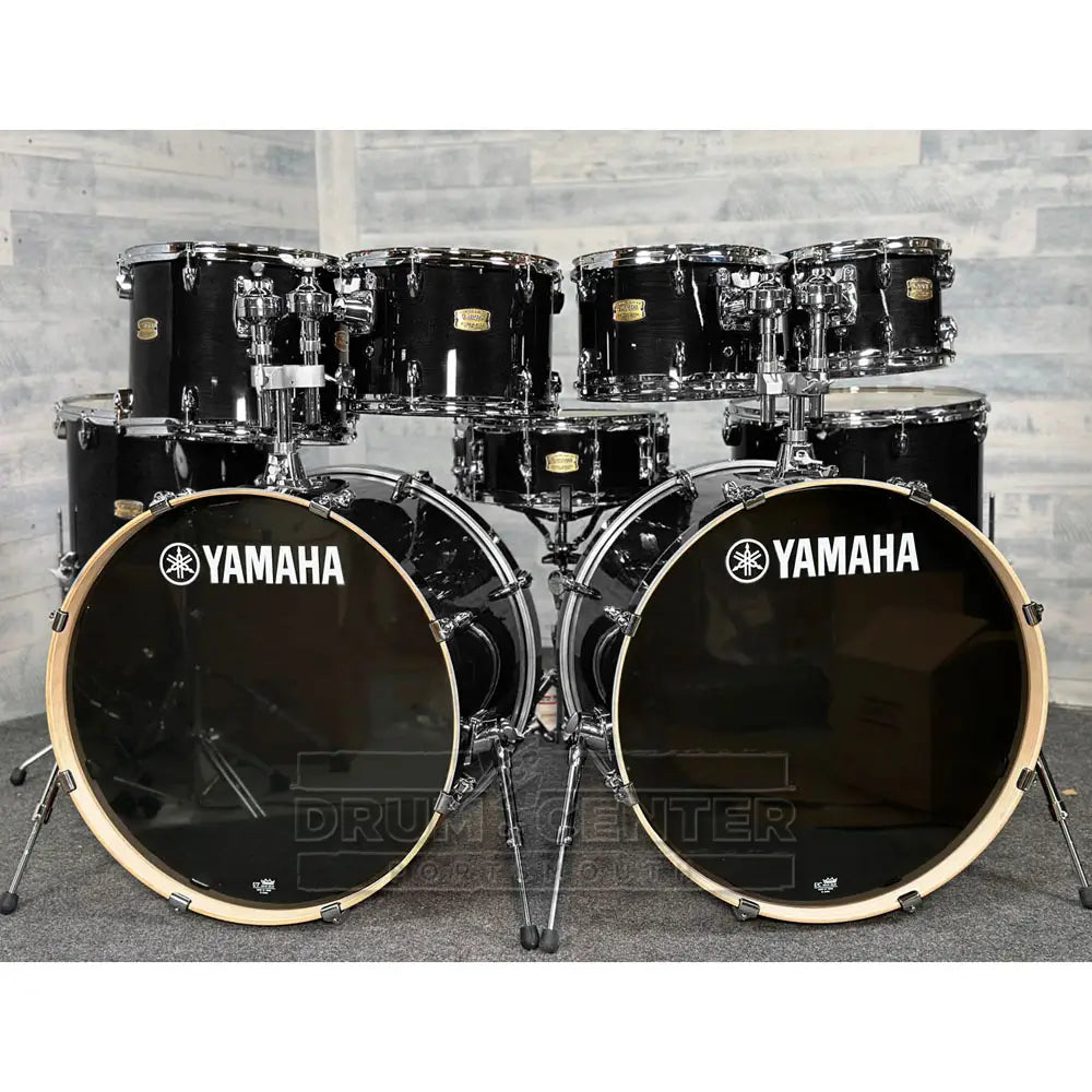 Yamaha Stage Custom Birch 9pc Drum Set (24" Double Bass) Raven Black