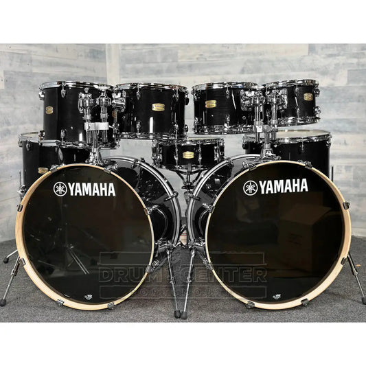 Yamaha Stage Custom Birch 9pc Drum Set (24" Double Bass) Raven Black - Drum Center Of Portsmouth