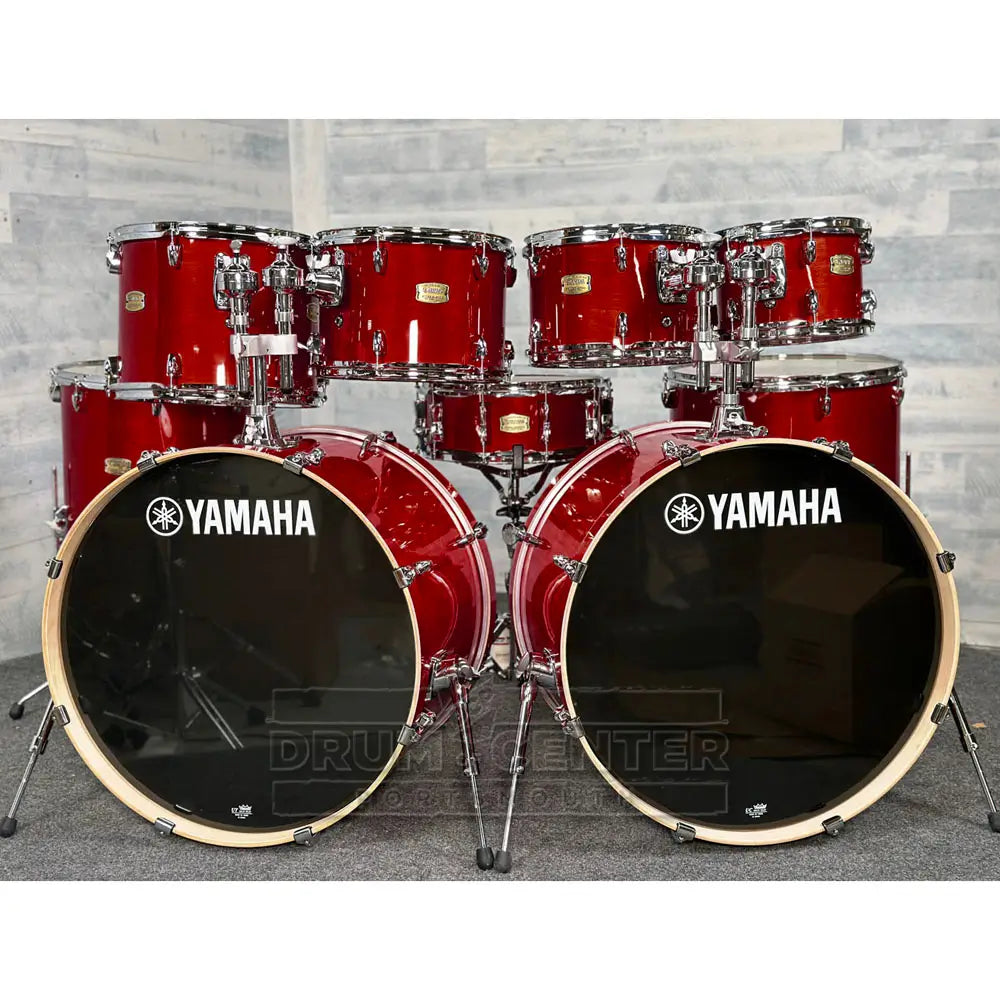 Yamaha Stage Custom Birch 9pc Drum Set (22" Double Bass) Cranberry Red - Drum Center Of Portsmouth