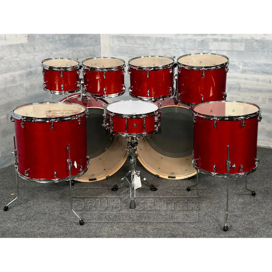 Yamaha Stage Custom Birch 9pc Drum Set (24" Double Bass) Cranberry Red - Drum Center Of Portsmouth