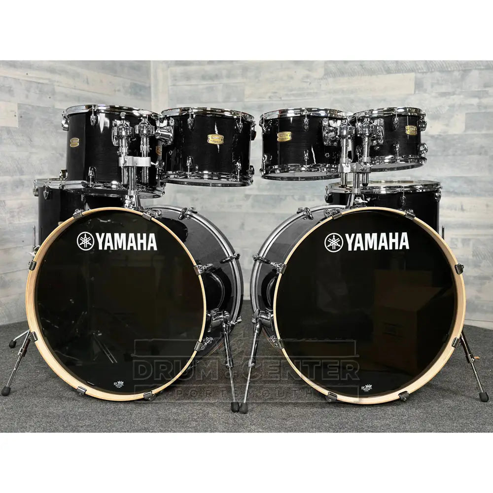 Yamaha Stage Custom Birch 8pc Drum Set (24" Double Bass) Raven Black - Drum Center Of Portsmouth