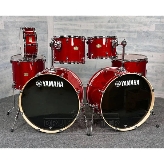 Yamaha Stage Custom Birch 7pc Drum Set (24" Double Bass) Cranberry Red - Drum Center Of Portsmouth