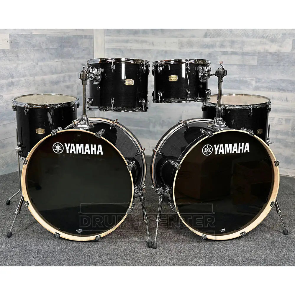 Yamaha Stage Custom Birch 6pc Drum Set (24" Double Bass) Raven Black - Drum Center Of Portsmouth