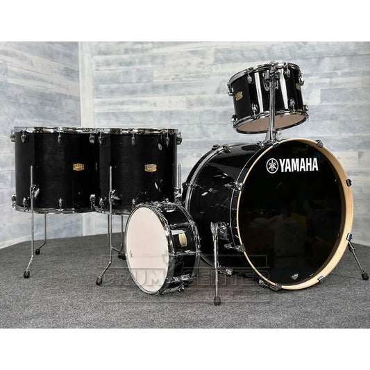 Yamaha Stage Custom Birch 5pc Drum Set 24/13/16/18/14 Raven Black - Drum Center Of Portsmouth